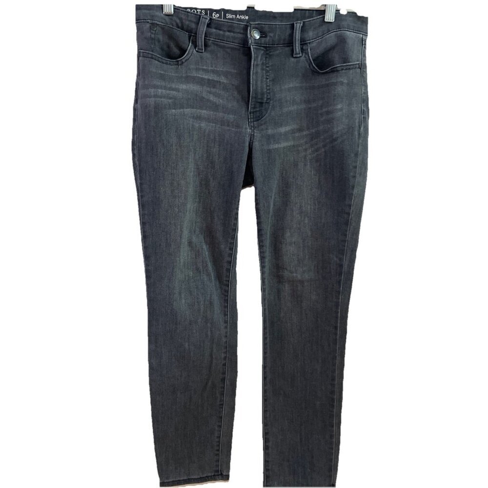 Talbots Flawless Jeans Women's Sz 6P Petite Gray Slim Ankle Classic 5 Pocket